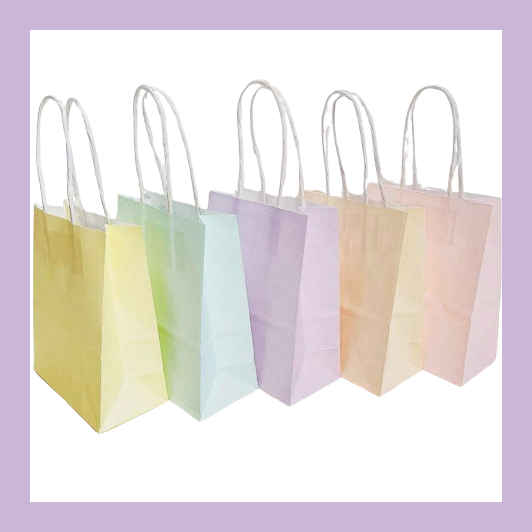 Pastel Party bags for kids parties and gifts.